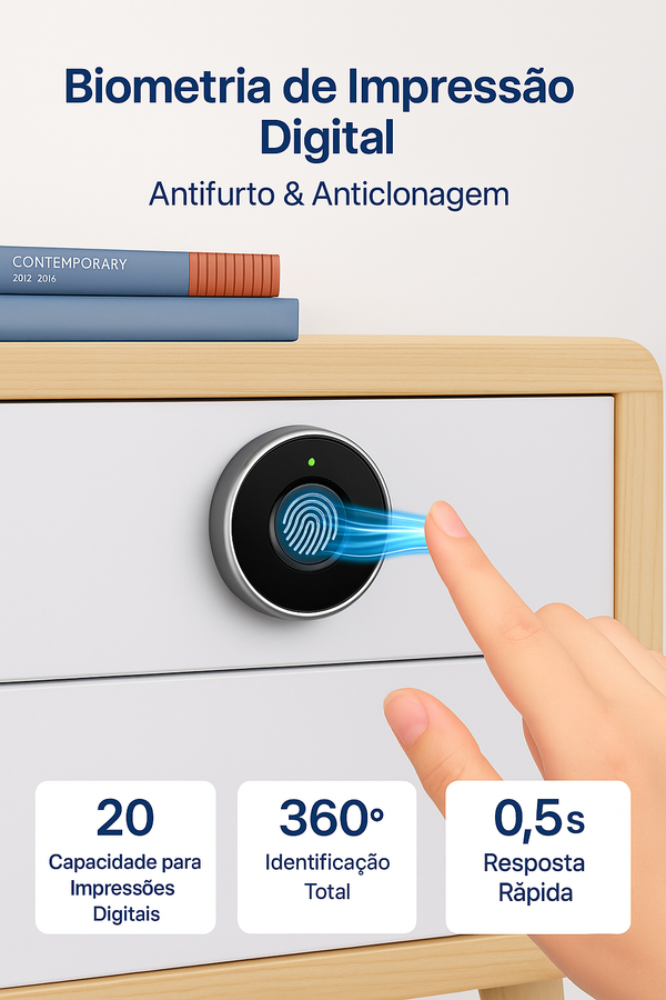 Fechadura Biométrica para Móveis Ando-Touch - Loja Andobra