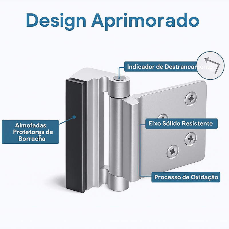 Fechadura de Segurança Reforçada para Portas – Anti-Arrombamento - Loja Andobra
