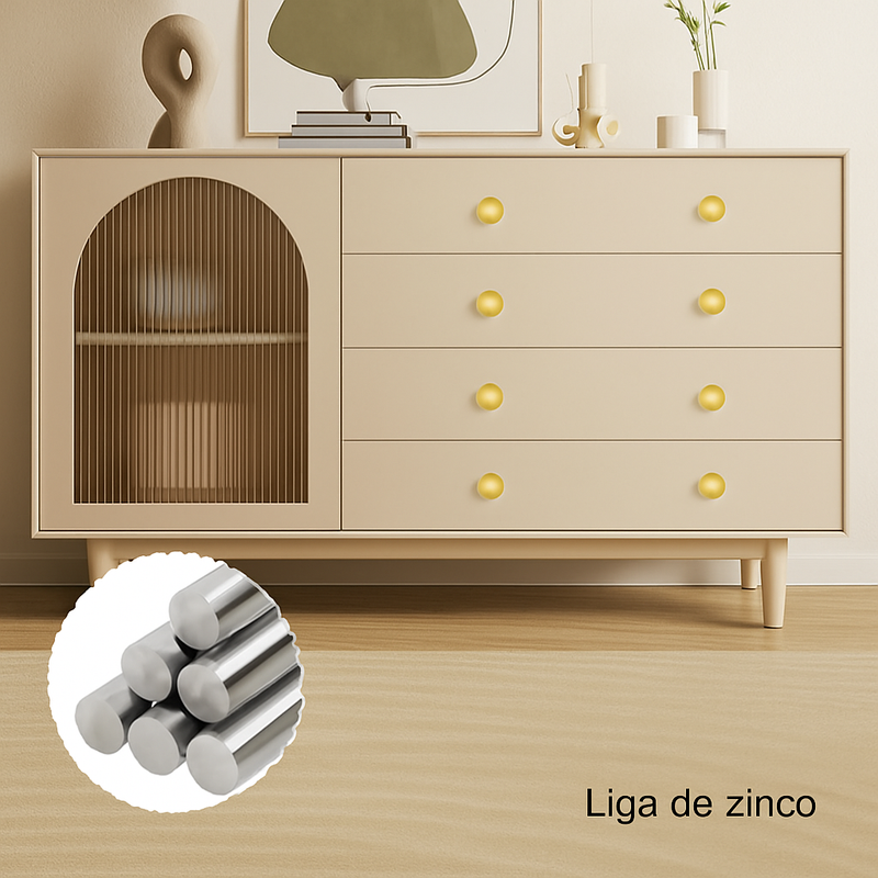 Puxador Royal Dourado Andobra - Kit 25 Pçs Loja Andobra