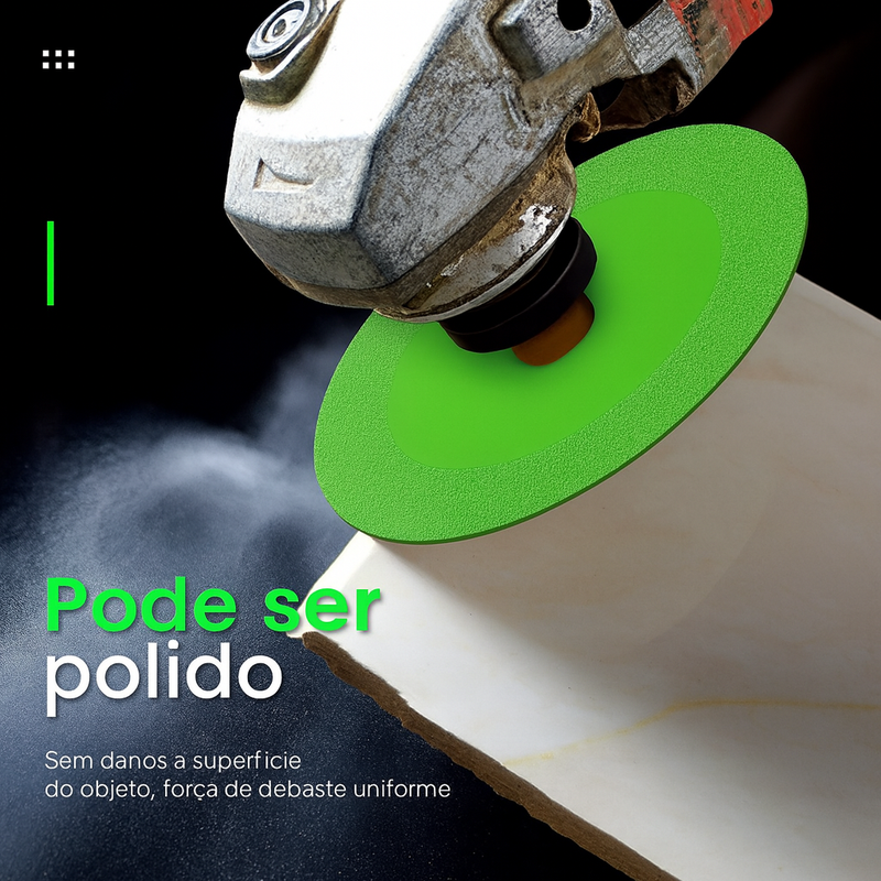 Disco verde Diamantado Cristal Premium 100 / 125mm