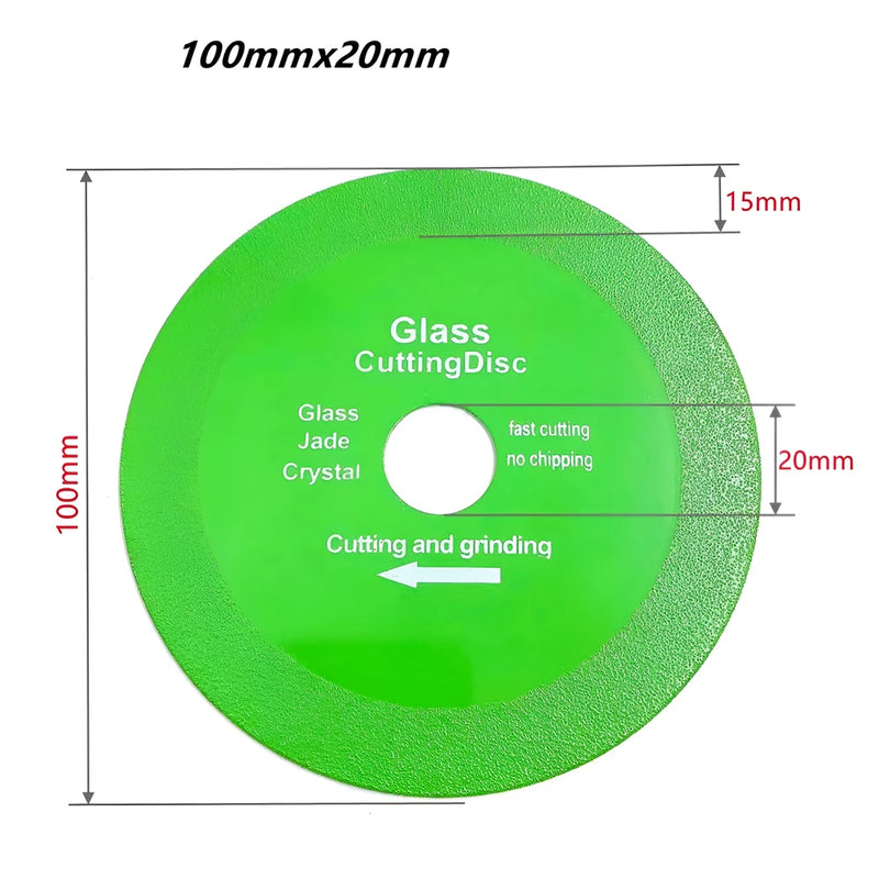 Disco verde Diamantado Cristal Premium 100 / 125mm