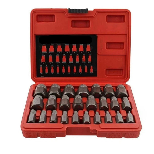 Kit Extrator de Parafusos 25 Peças – Aço Carbono de Alta Resistência Andobra
