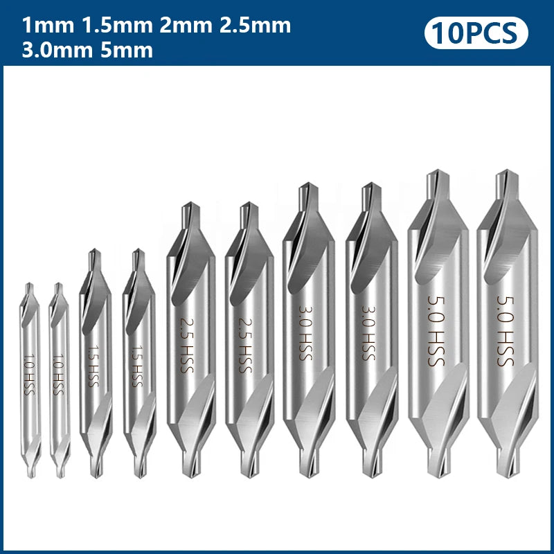 Xcan hss centro broca 60 graus núcleo broca ferramenta elétrica perfuração de metal para torno metalurgia 1-6mm