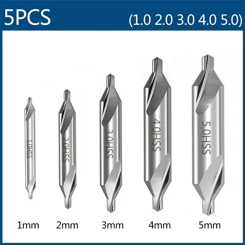 Xcan hss centro broca 60 graus núcleo broca ferramenta elétrica perfuração de metal para torno metalurgia 1-6mm