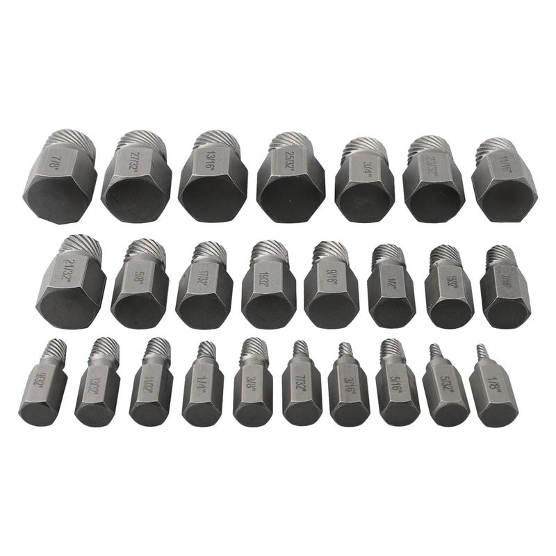 Kit Extrator de Parafusos 25 Peças – Aço Carbono de Alta Resistência Andobra
