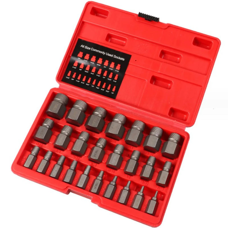 Kit Extrator de Parafusos 25 Peças – Aço Carbono de Alta Resistência Andobra