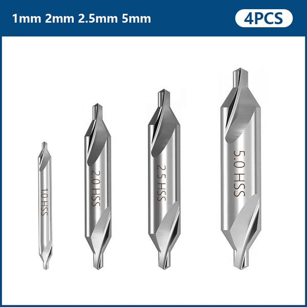 Xcan hss centro broca 60 graus núcleo broca ferramenta elétrica perfuração de metal para torno metalurgia 1-6mm