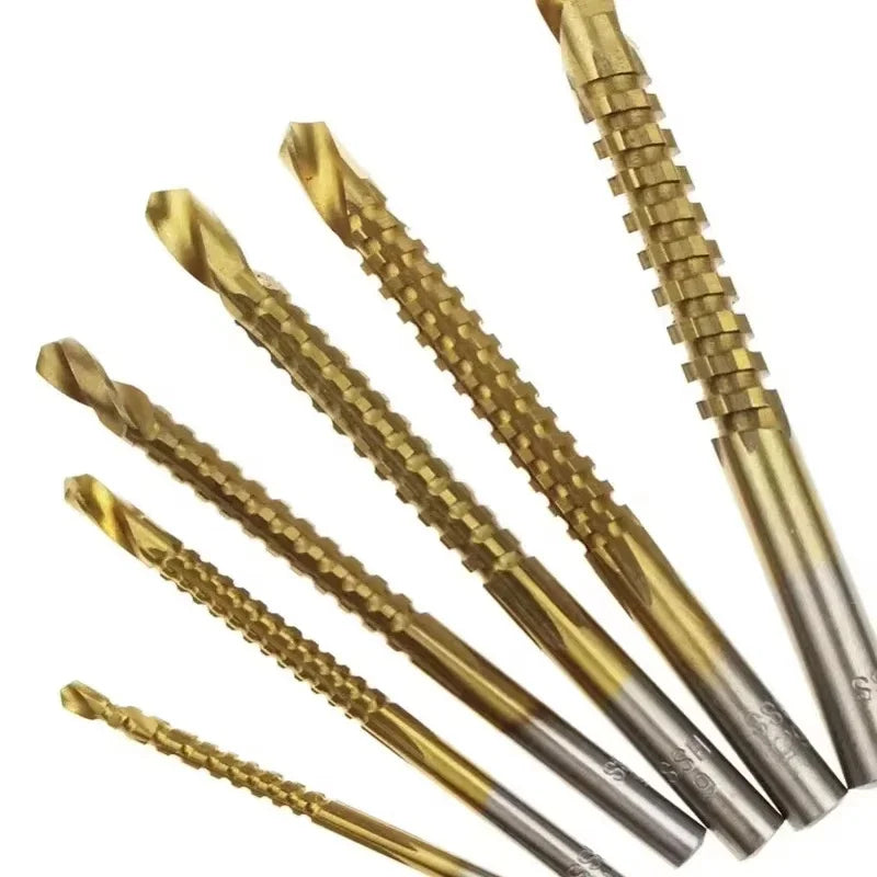 kit Brocas de Corte Lateral Espiral de 3 a 8mm com 6 Peças