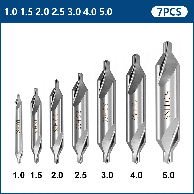 Xcan hss centro broca 60 graus núcleo broca ferramenta elétrica perfuração de metal para torno metalurgia 1-6mm