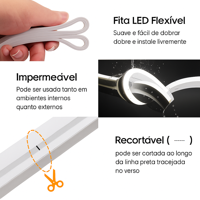 Fita NeonFlex Strip Andobra 12V Loja Andobra